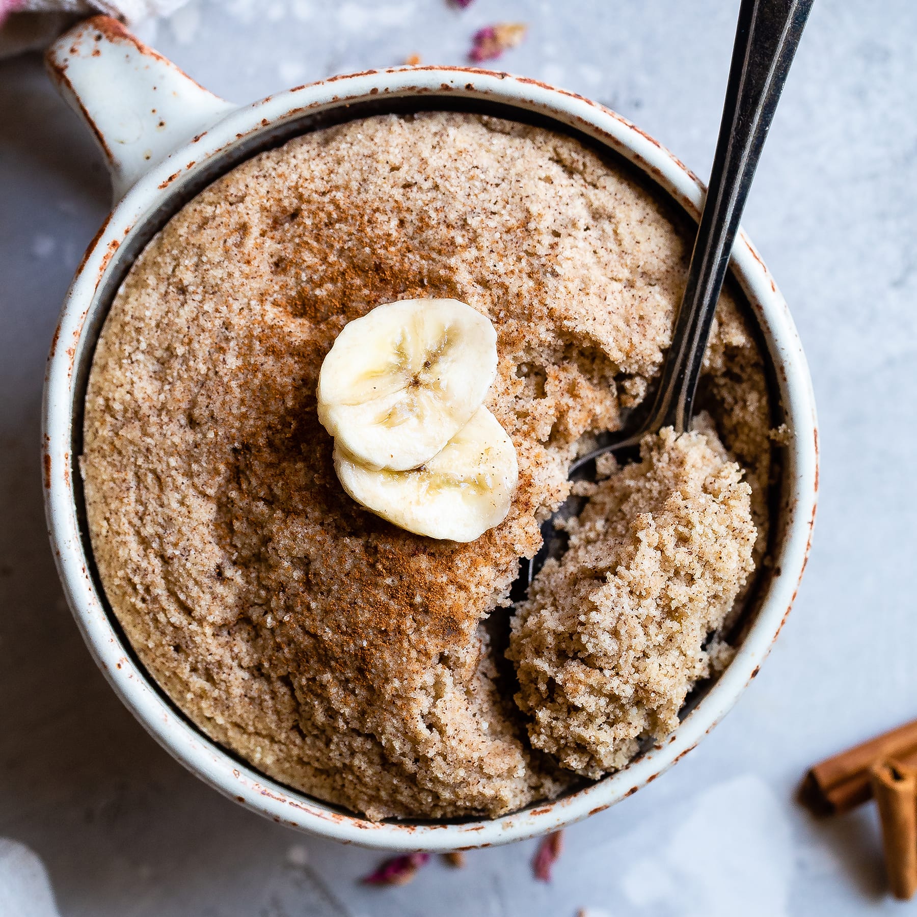 Banana Breakfast Cake in a Mug Recipe