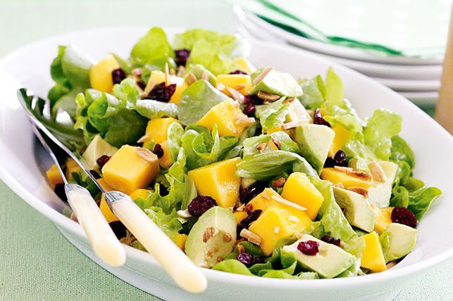 Lettuce avocado and mango salad recipe