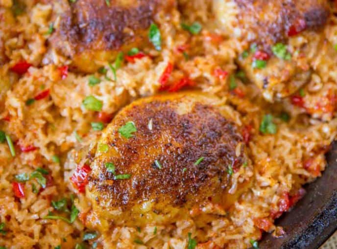 Mexican-style chicken and rice bake
