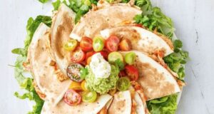 Pulled chicken quesadillas