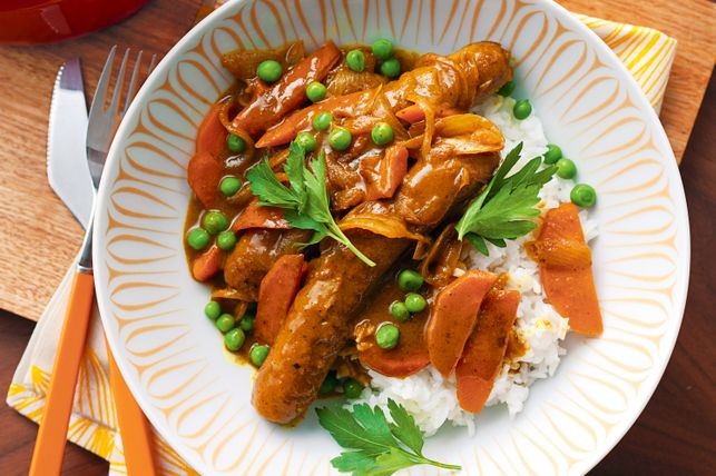 Curried sausages recipe