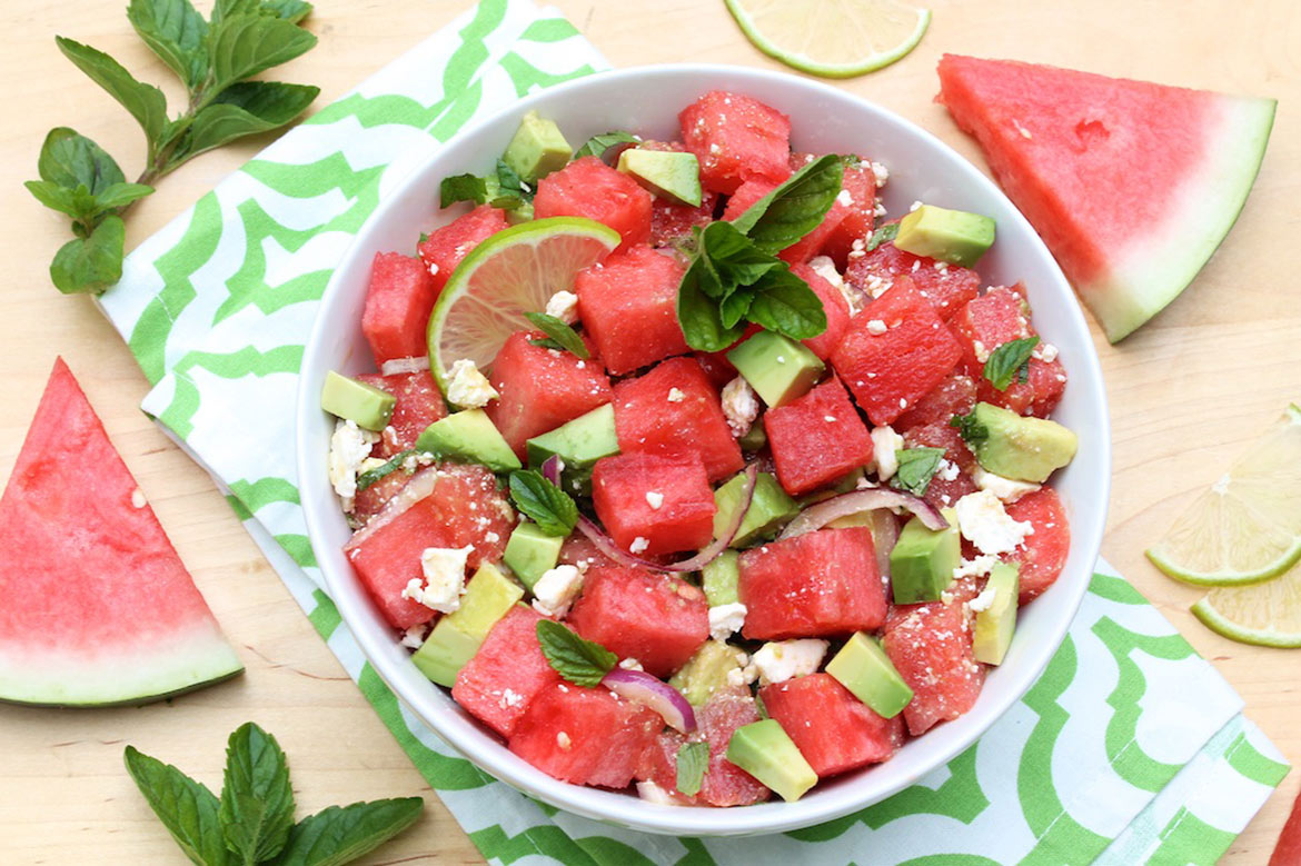 Avocado Watermelon Salad recipe