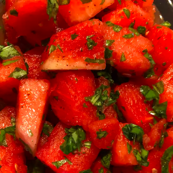 Watermelon Basil Salad recipe