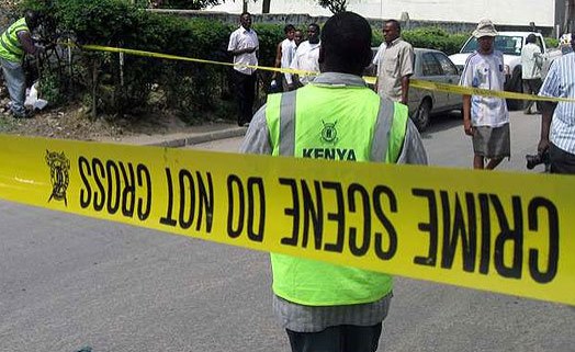 Kenya police crime scene