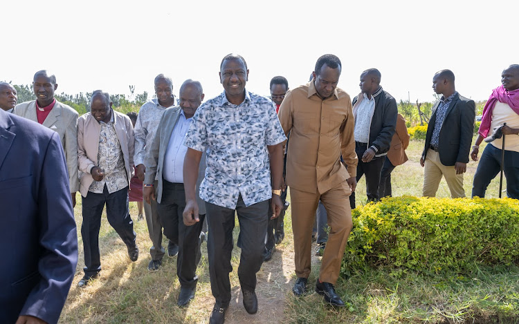 President Ruto attends church service in Narok